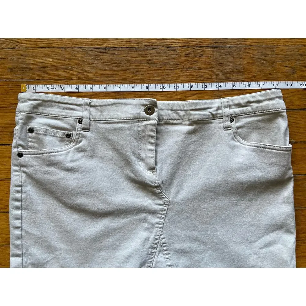 WILLI SMITH Beige Denim Stretch Mini Skirt sz 14
